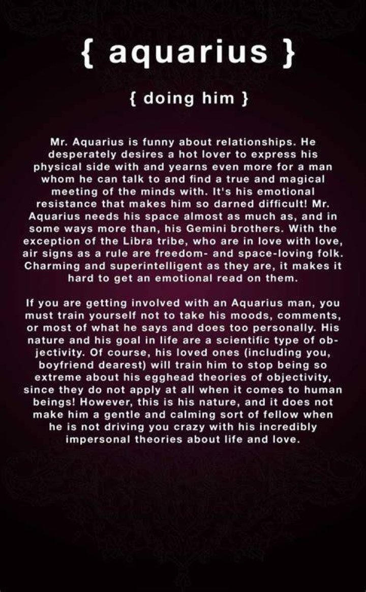 Are Aquarius men good texters?
