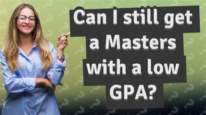 Can I get a masters with a low GPA?