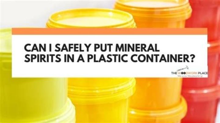 Can I store mineral spirits in a plastic container?