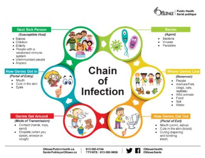 How are infections spread in childcare?