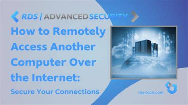 How can I remotely access another computer over the internet?