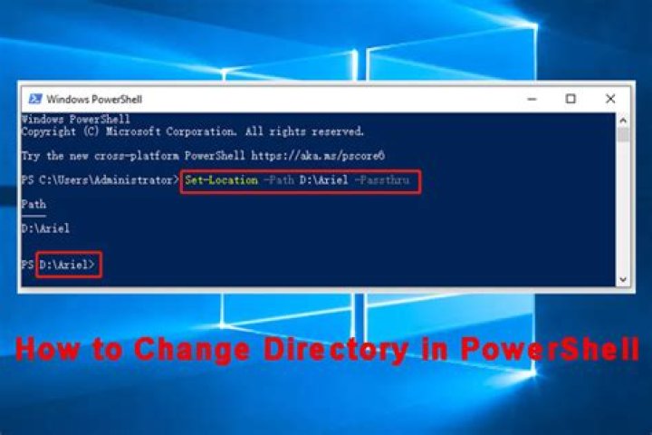 How do I change PowerShell folder to desktop?
