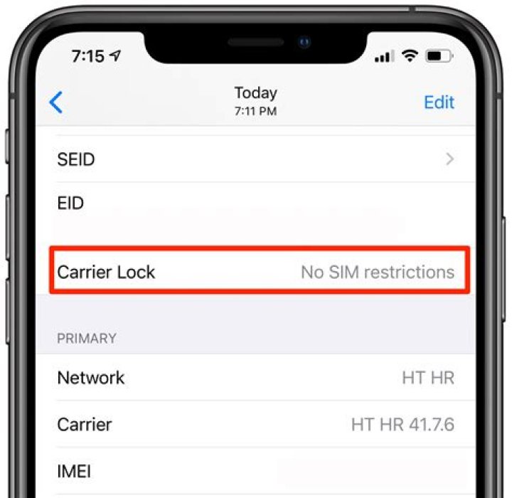 How do I remove the carrier lock on my iPhone?