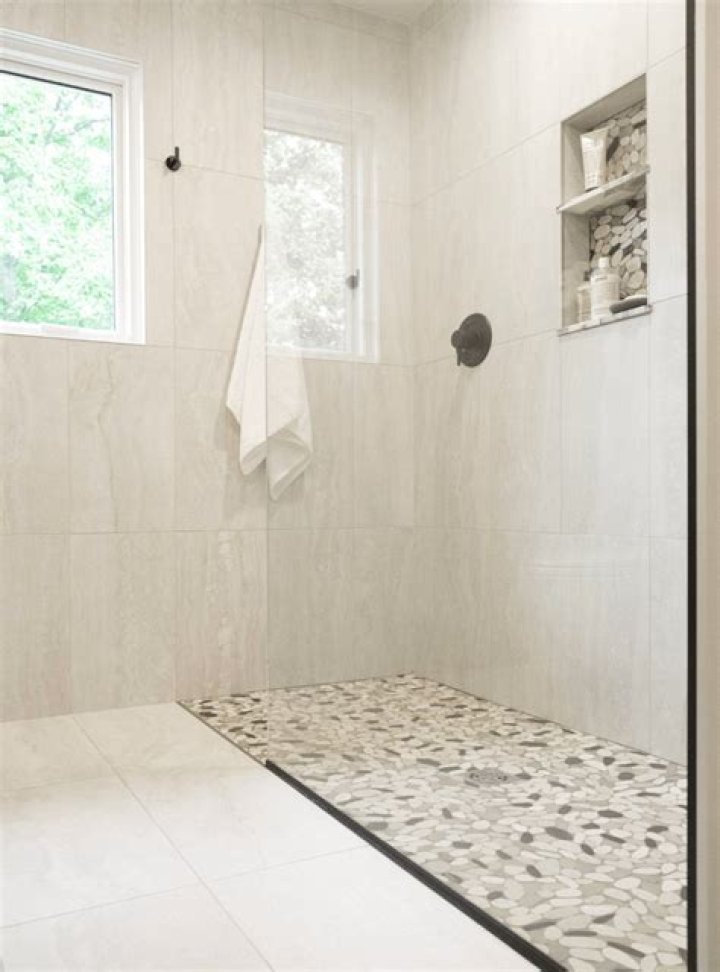 How do you clean a large walk in tile shower?