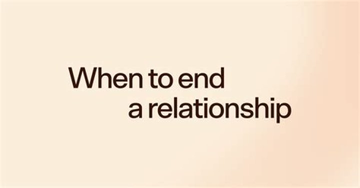 How do you end a relationship nicely?