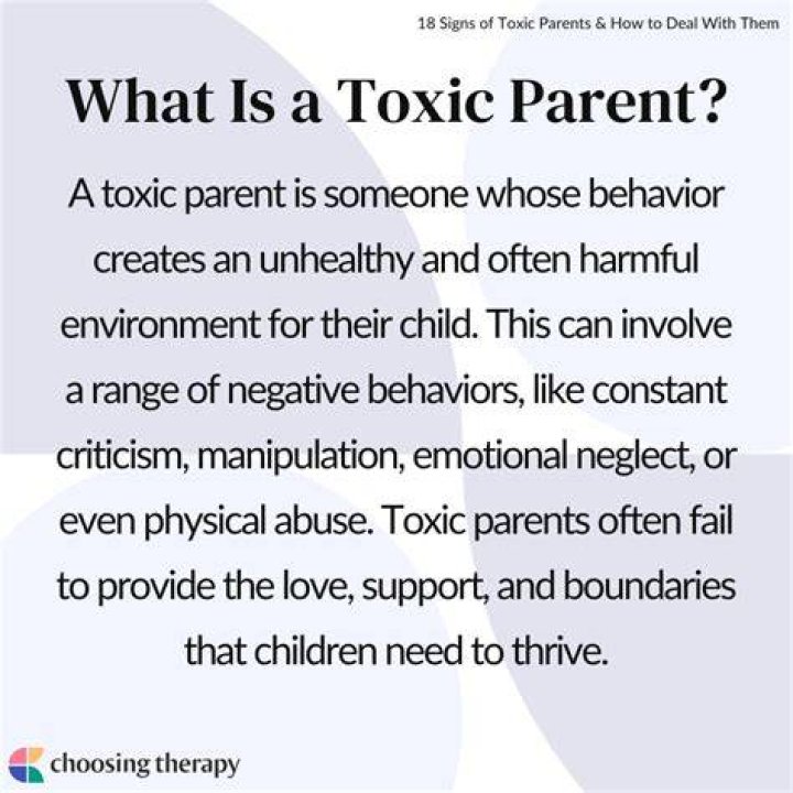 How do you let go of a toxic parent?