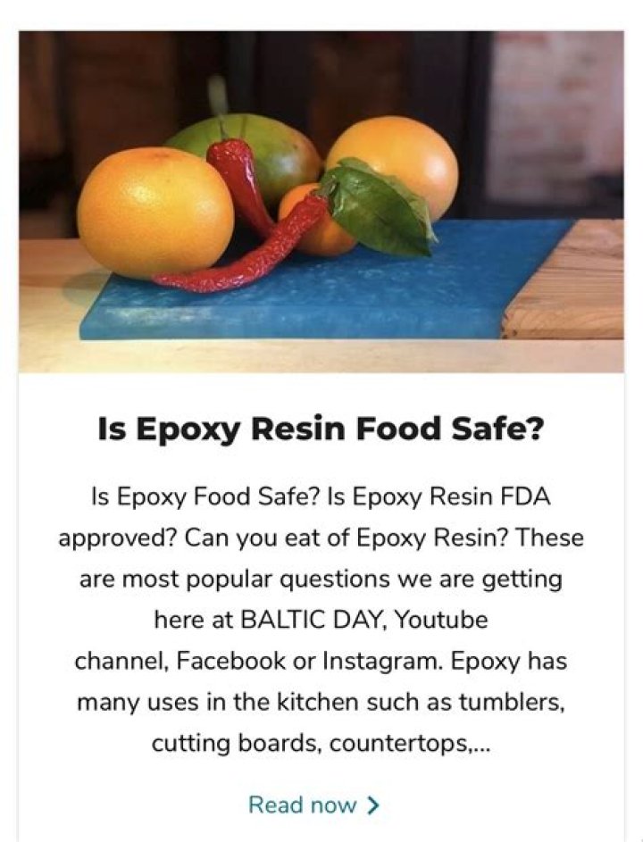 How do you make resin food safe?