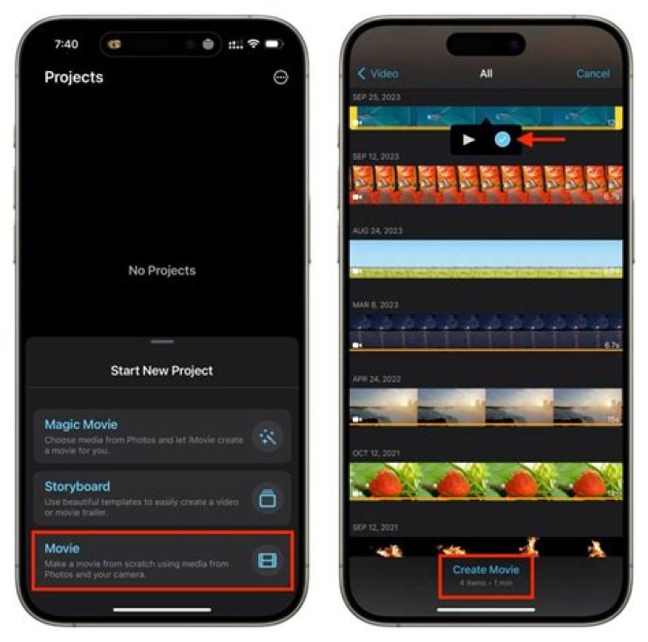 How do you merge videos on iPhone without iMovie?