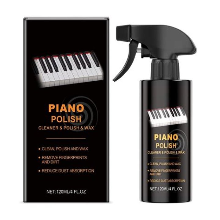 How do you polish a piano surface?