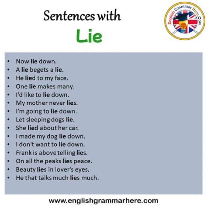 How do you use lay and lie in a sentence?