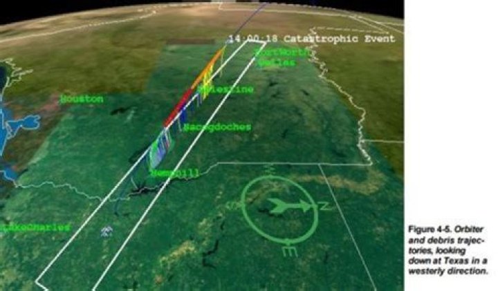 How far did the debris from the twin towers go?