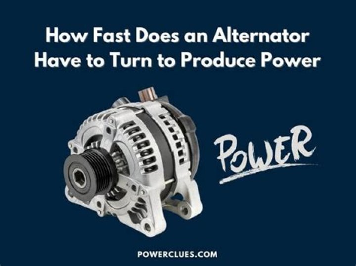 How fast does an alternator have to spin to produce electricity?