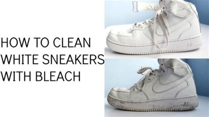 How long should I soak my white shoes in bleach?