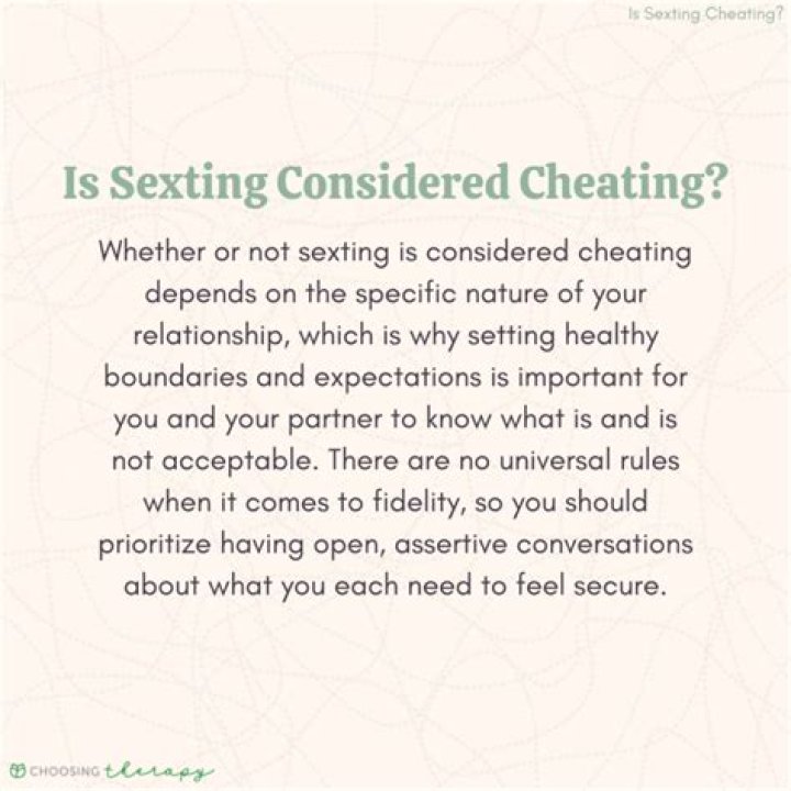Is sexting a form of cheating?