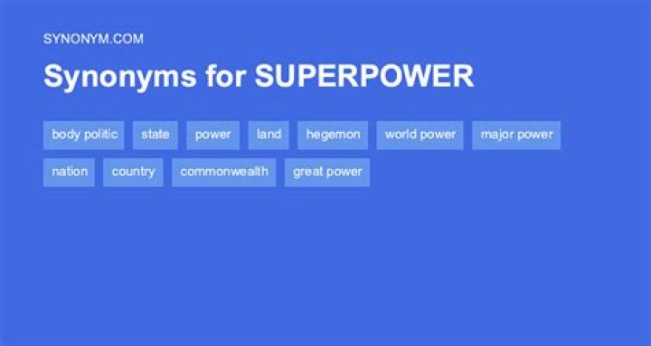 What's another word for superpower?