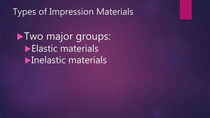 What are the 4 types of final impression materials?