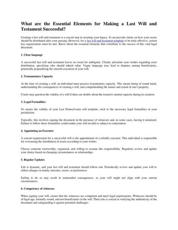 What are the essential elements of will?