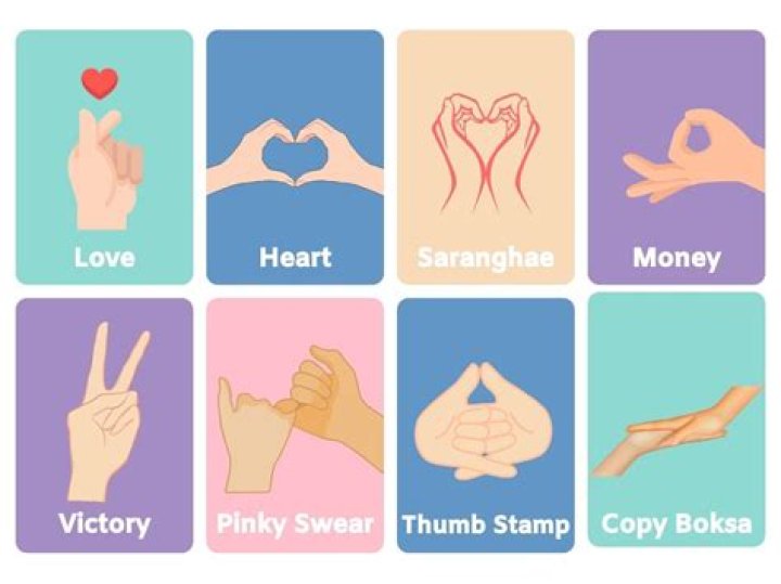 What do two fingers mean in Korea?