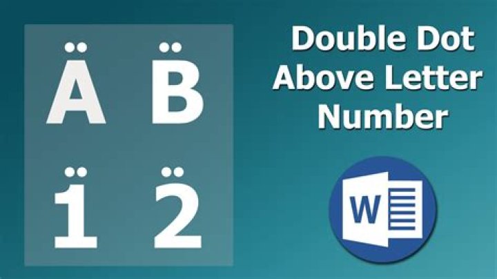 What does O with 2 dots over it mean?