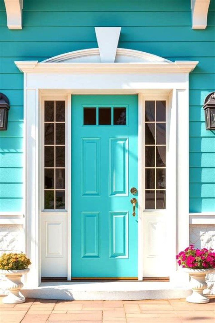 What does turquoise front door mean?