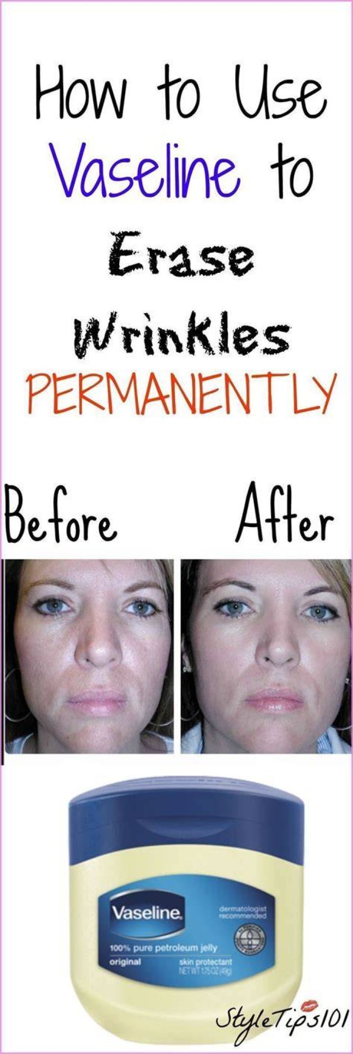 What does Vaseline do to your face?