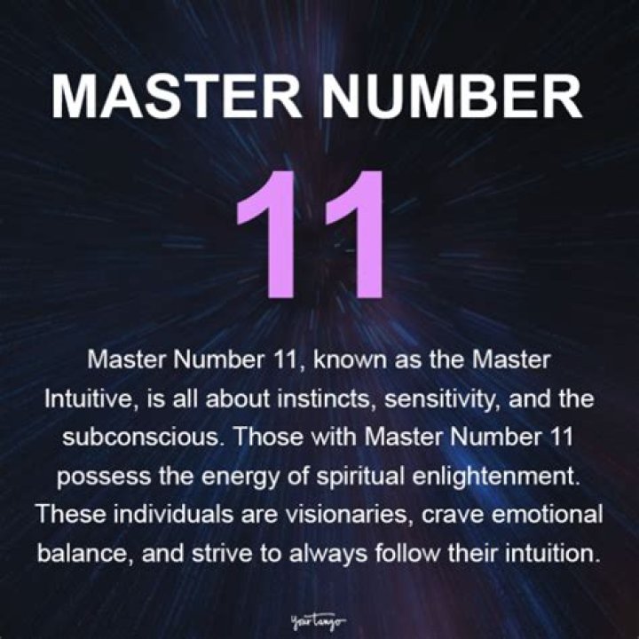 What energy is the Master number 11?