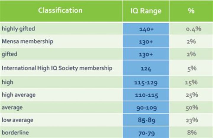 What is a high IQ score?