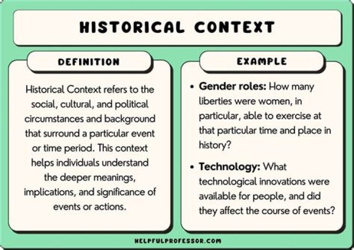 What is one thing historical context brings to a text?