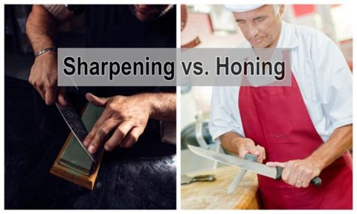 What is the difference between sharpening and honing?
