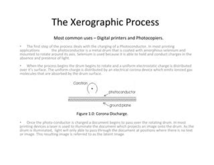 What is xerographic process?