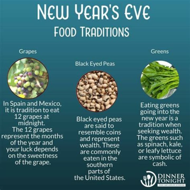 What should I eat on new year's Eve at midnight?