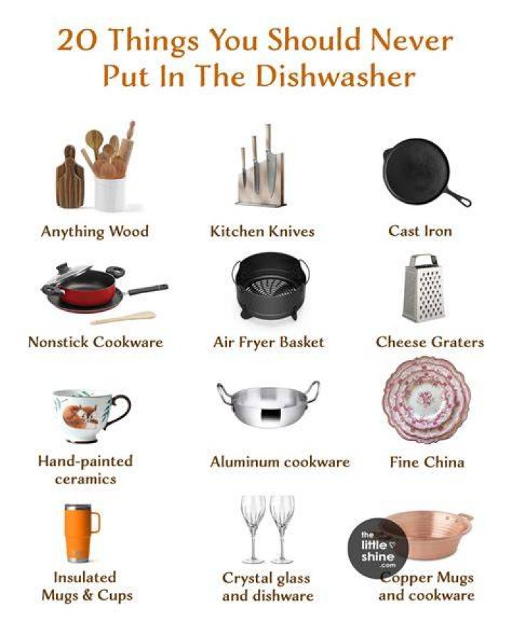 What should you not put in a dishwasher?
