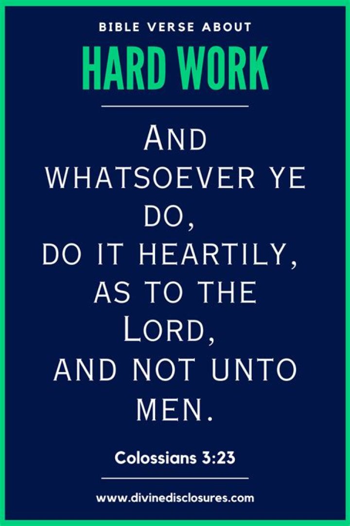 What the Bible says about hard work paying off?
