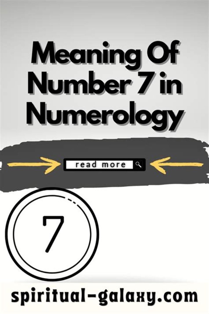 What the number 7 means?