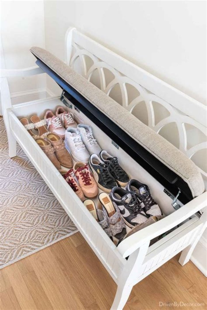 Where should a shoe rack be in an apartment?