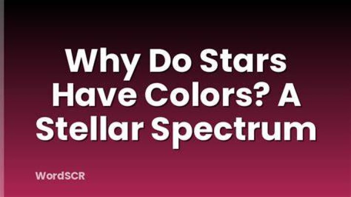 Why do stars have colors?