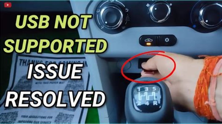 Why is my USB not supported in car?